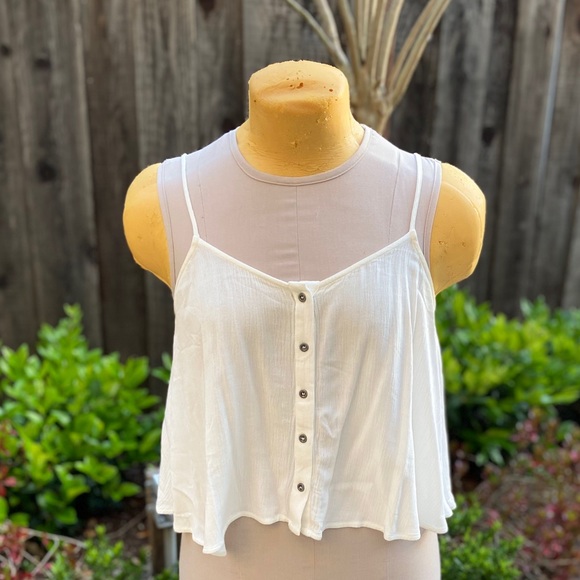 Forever 21 Tops - White Button Down Cami | Forever 21